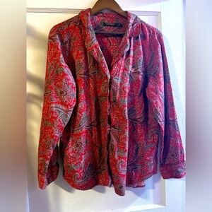 Ralph Lauren Red Paisley Button-Up Men's Shirt